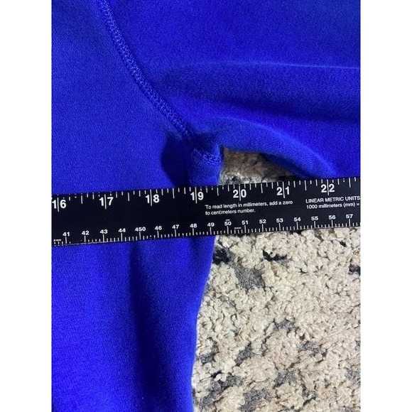 Tommy Hilfiger Hoodie Mens Medium Blue Script Logo Pullover Sweatshirt - Picture 4 of 5